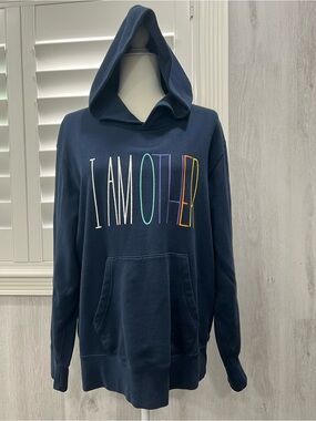 Uniqlo UT Pharrell Williams I Am Other Hoodie Navy Blue Graphic Sweatshirt L